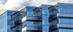 Lines glass and reflections of modern architecture